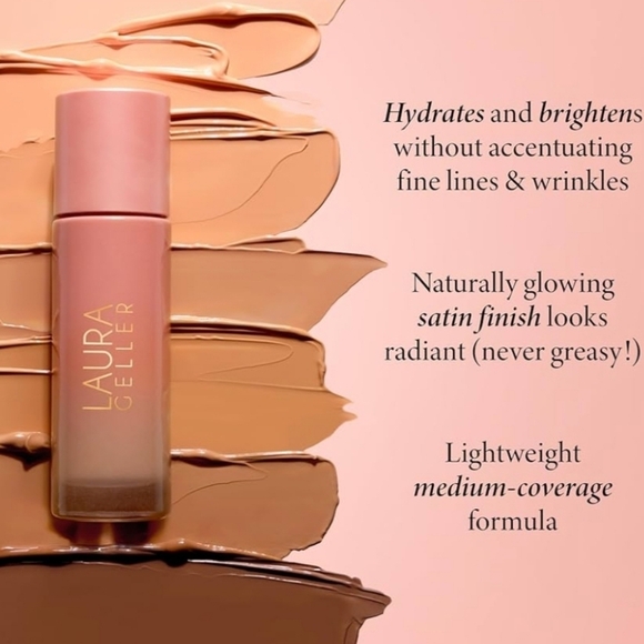 Laura Geller Balance-n-Glow Hydrating Liquid Foundation: Porcelain, NIB - Picture 3 of 6